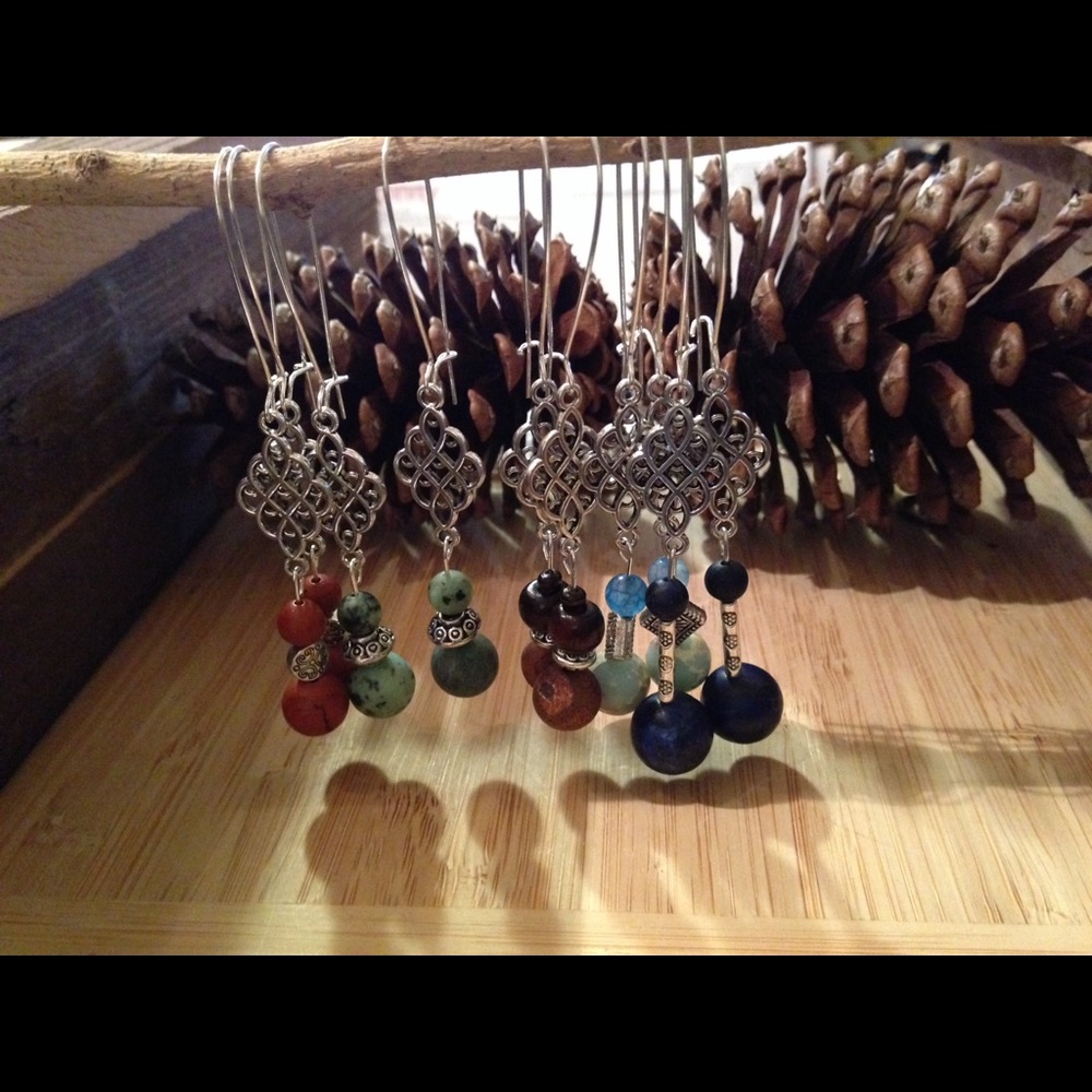 Semi precious stones earrings